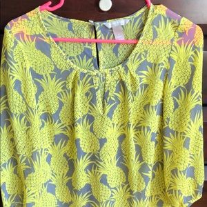 Banana republic pineapple Blouse